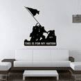 thumbnail image 2 of This Is For My Nation - Quote Military Army Quotes Soldier American Army Troops Vinyl Wall Art Sticker Wall Decal for Home House Room Bedroom Kids Room Play Area Wall Design Décor Size (10x8 inch), 2 of 3