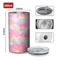 thumbnail image 4 of 20oz Coffee Tumblers Pink Tie Dye Pattern Stainless Steel Vacuum Insulated Travel Tumbler Coffee Cups Mug with Lid and Straw with Cleaning Brush for Cold & Hot Drinks, 4 of 5