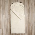 thumbnail image 2 of Quality Home Faux Fur Plush Hooded Bear Sleeping Bag - Cream, 2 of 4