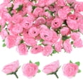 thumbnail image 1 of Uxcell 50 Paquete Cabezas de Rosas Artificiales 1.2'' Pequeñas Cabezas de Rosa de Seda Falsa para Decoraciones de Ramo de Boda Fiesta Rosa, 1 of 7