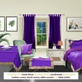 thumbnail image 3 of Lined-Purple  Tab Top  Sheer Sari Curtain / Drape / Panel   - 60W x 63L - Piece, 3 of 4
