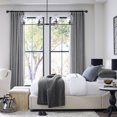 thumbnail image 3 of 1 Inch Industrial Curtain Rod, Curtain Rods for Windows 66 to 120, Pipe Wrap Around Curtain Rod, Indoor/Outdoor Curtain Rod, Room Divider Curtain Rod, Blackout Curtain Rod 72-144 Inch: Black, 3 of 4