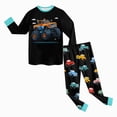 thumbnail image 5 of TOWED22 Toddler Baby Girl Fall Winter Outfit Print Long Sleeve Sweatshirts and Stretch Pants Infant Girl Clothes Size:1-2 Y,Color:Black, 5 of 9