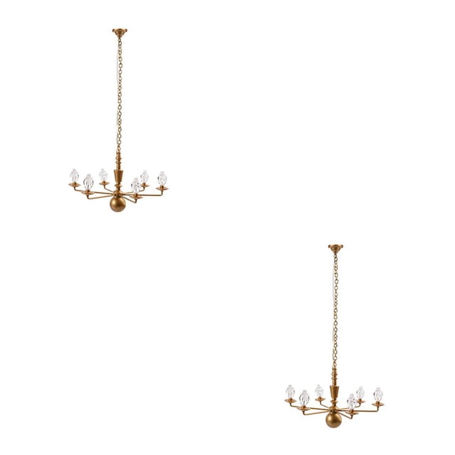 Matsuzay Luz de techo en miniatura a escala Retro Mini candelabro tamaño de muñeca accesorio de iluminación para sala de estar dormitorio Type1 NO1