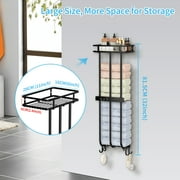 Towel Racks for Bathroom Wall Mounted,Bathroom Organizer for Rolled Towels,Towel Storage Bath Towels Holder, Black