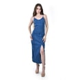 thumbnail image 1 of Vestido largo de mezclilla con abertura Roman Fashion /Juvenil, 14132 (Azul medio) azul CH, 1 of 5
