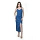thumbnail image 1 of Vestido largo de mezclilla con abertura Roman Fashion /Juvenil, 14132 (Azul medio) azul M, 1 of 5