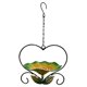 thumbnail image 1 of Comedero de hierro para pájaros | Comedero de jardín con forma de corazón y diseño floral | Comedero colgante para exteriores para decoración de jardín | Atrae aves silvestres, 1 of 6