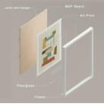 thumbnail image 4 of PixonSign Framed Wall Art, Mid-Century Modern 1960s Vintage Nordic Polygons Posters, Set of 4 Abstract Geometric Prints Colorful Wall Decor, Contemporary Wall Décor for Bedroom -11"x14" White, 4 of 5