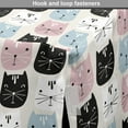 thumbnail image 4 of Cat Dog Crate Cover, Doodle Kitten Portraits Pets Meow Paws Cartoon Style Design, Easy to Use Pet Kennel Cover Small Dogs Puppies Kittens, 7 Sizes, Multicolor and Charcoal Grey, by Ambesonne, 4 of 6