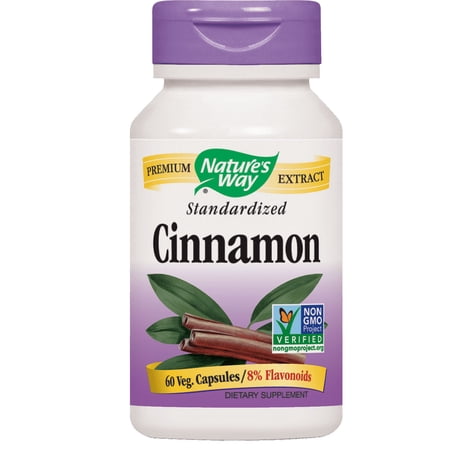 Nature's Way Cinnamon Standardized Non-GMO Project verified, Tru-ID? Certified, 60 Ct