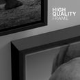 thumbnail image 4 of wall26 - 3 Piece Framed Canvas Wall Art - Black Rhinoceros Calf (Diceros Bicornis) Standing with Cow at a Waterhole - Modern Home Art Stretched and Framed Ready to Hang - 24"x36"x3 BLACK, 4 of 5