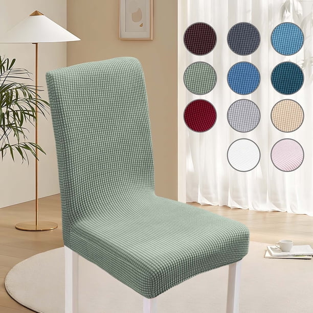 Fundas Para Sillas Elastic Stretch Dining Room Chair Covers Set of 1 Soft Polyester Fabric Slipcovers with Strapless Design for Kitchen Restaurant and Party Decor 45-55CM JASKFLY