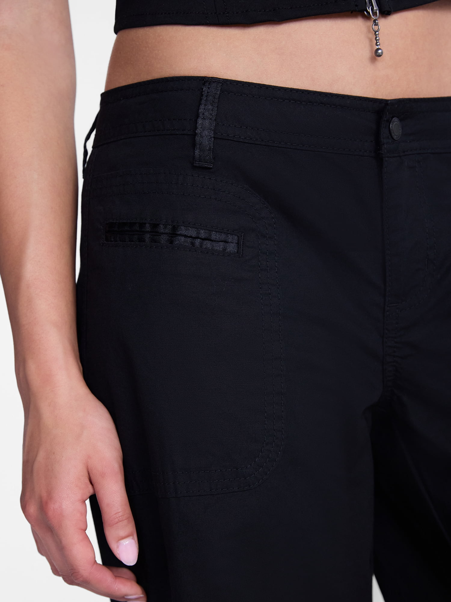 No Boundaries Poplin Cargo Pants, 31.5'' Inseam, Women's XXS-XXL