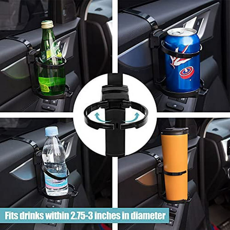 LITTLEMOLE Car Cup Holder, Vehicle Door Cup Holder, Adjustable Folding  Drink Holder for Truck Interior, Soda Cans, Water Bottles, Coffee