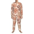 thumbnail image 4 of Bingfone Men'S Pajama Set 2 Piece Loungewear Pjs, Long Sleeve With Pajama Pants-Mushrooms2, 4 of 9