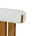 thumbnail image 4 of Christopher Knight Home Minimalist Upholstered Bar Stools, Solid Wood Frame, Cloud-Top Backrest, Ivory, Set of 2, 4 of 10