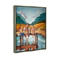 thumbnail image 3 of Stupell Fishing Pond Rural Quality Time Landscape Painting Gray Floater Framed Art Print Wall Art, 3 of 6