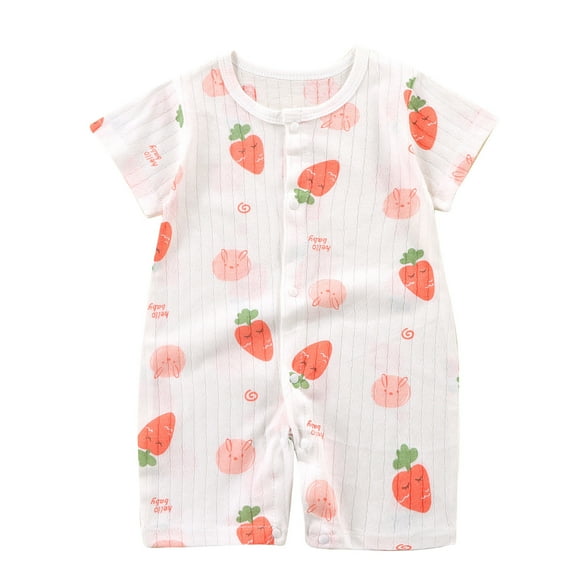 Virmaxy Toddler Boys Girls Cute Striped Graphic Pajamas Overalls Baby Spring New Onesie Newborn Crawling Clothes Sleeveless Thin Ha Clothes Bag Fart Clothes Pink-B