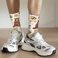 thumbnail image 5 of Goofa Cute Bee Honey Jar Hive Bear Printed Men's Crew Socks, Soft Durable Breathable Moisture-Wicking with Odor Control Cotton socks, 5 of 9