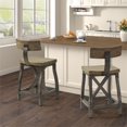 thumbnail image 2 of INK+IVY Lancaster 24.5" Solid Wood & Metal Counter Stool in Antique Silver/Gray, 2 of 10