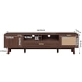 thumbnail image 6 of Bbbnuuiy Walnut Brown TV Stand, Modern Chic Entertainment Center for TVs Up to 80 inches, TV Console with Stroage,  Streamlined Design, Media Console for Living Room, 6 of 9