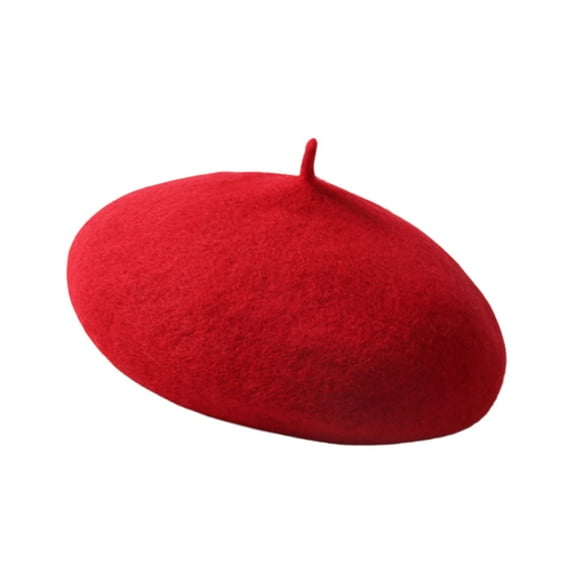 NICEXMAS Baby Beret Hat Red Wool Blend 1Pack 20.7x7.9x0.6in