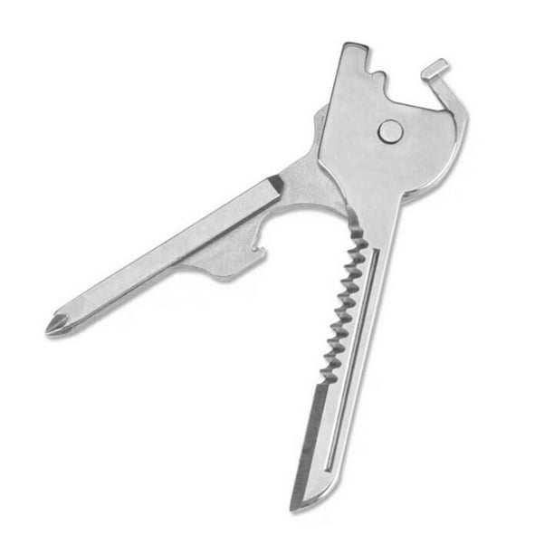 Mini cuchillo multifuncional 6 en 1 para llaves, abridor de bolsillo plegable para supervivencia al aire libre Tmvgtek excursión de campamento