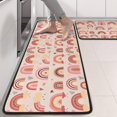 thumbnail image 2 of Kitchen Rugs Sets Of 2,Pink Boho Bohemia Rainbows Hearts Stars Pattern Anti Fatigue Kitchen Mat Rugs Non Slip Washable,Decorative Kitchen Floor Mats for Kitchen,Sink,Laundry,17"x47"+17"x47", 2 of 5