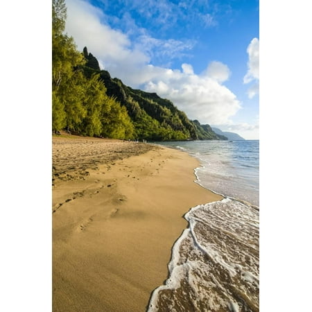 Hawaii State Tax Clearance Kee Beach on the Napali Coast, Kauai, Hawaii, United States of America, Pacific Print Wall Art By Michael Runkel ()