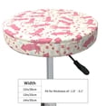 thumbnail image 4 of Hirioo pink Octopus for Round Bar Stool Seat Covers Washable Stool Cushion Slipcover Elastic Bar Chair Covers for 12-14 Inch Chair-13 inch, 4 of 7