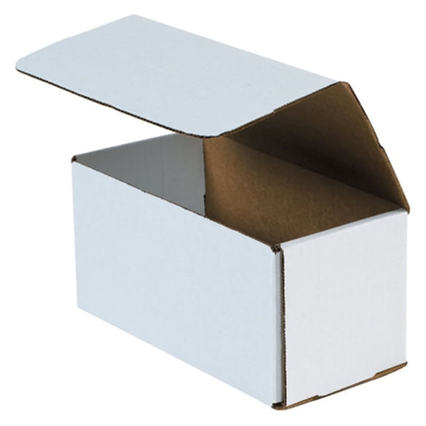 Aviditi Cajas De Correo Corrugado Pequeñas De 8.0 X 4.0 X 4.0 In (Paquete De 50) Caja De Envío De Cartón Para Embalaje, Almacenamiento De Embalaje En Movimiento, Color Blanco, Paquete De 50