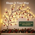 thumbnail image 7 of Enchanted Willow Vine Christmas Lights, Willow Vine Lights for Wall with Christmas Ball Ornaments, Warm White LED Branch Decoration for Christmas Living Room Bedroom Entryway (5.2FT), 7 of 7
