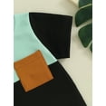 thumbnail image 5 of Bagilaanoe 2pcs Toddler Baby Boy Shorts Set Short Sleeve Contrast Color T Shirt Tops + Shorts 6M 12M 18M 24M 3T Kids Casual Summer Clothes, 5 of 8