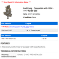thumbnail image 2 of Fuel Pump - Compatible with 1994 - 1997 Ford F-350 1995 1996, 2 of 2