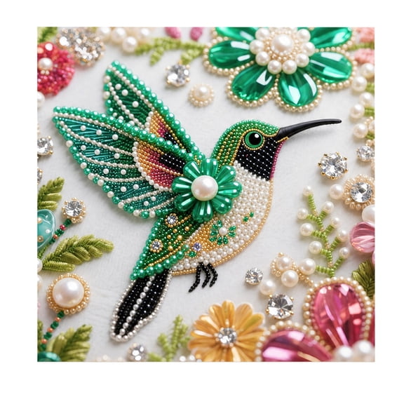 Pearl Diamond Art Kit, Bird Design DIY Painting Craft, 5D Full Drill Diamond Art Set for Adults, Home Wall Decor, Creative Handmade Art Project Gift