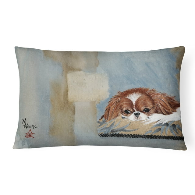 Carolines Treasures MH1010PW1216 Japanese Chin Resting Fabric Decorative Pillow