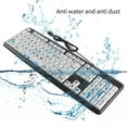 thumbnail image 4 of Large Print Keyboard for Seniors & Visually Impaired - USB Wired 107-Key Ergonomic Keyboard with Spill-Resistant Design | 440x140mm ABS Plastic Keyboard, 4 of 8