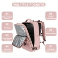 thumbnail image 4 of Livhil Travel Backpack for Women, Travel Backpack Carry on Flight Approved Fits 16" Laptop, Pink, 4 of 7