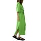 thumbnail image 5 of Txlixc, Kimono de manga corta para mujer, vestido camisero con cuello vuelto, vestido Midi con cinturón informal de trabajo de Color sólido para oficina y ocio Txlixc Moda, 5 of 7
