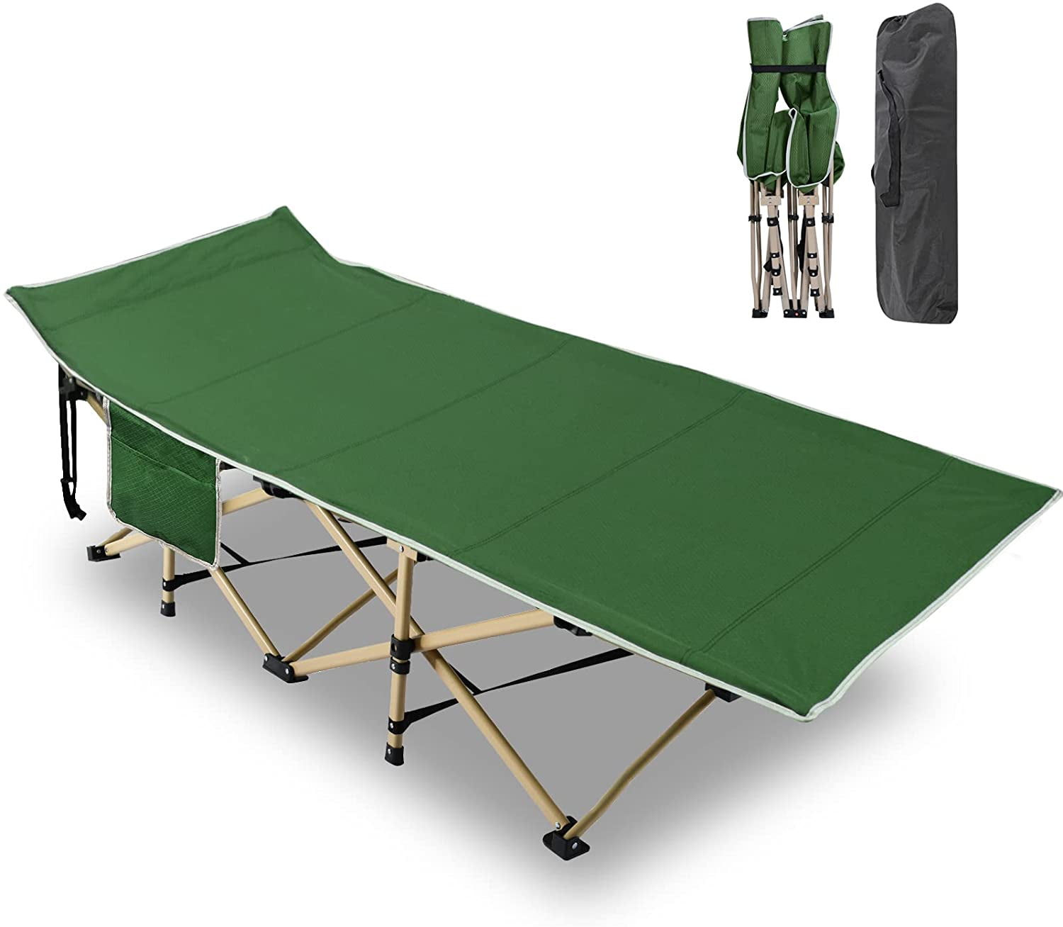 Slsy Folding Camping Cots for Adults Heavy Duty Cot, Sleeping Bed Tent Cot, Portable Sleeping