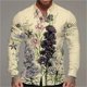 thumbnail image 1 of Camisa de manga larga con estampado hawaiano para hombre ropa con estampado de flores informal para la calle para vacaciones para hombre blusa de verano, 1 of 6