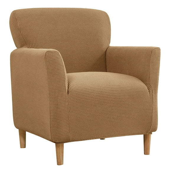 Stretch Modern Armchair Slipcover 1-Piece Jacquard Accent Chair Covers with Arms Soft Waterproof Chair Slipcovers for Living Room Furniture Protector Office Reception Reading-Style 4