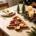 thumbnail image 5 of Christmas Decorations Indoor Outdoor, Shaped Divided Serving Tray for Snack Candy and Nut Mix, Rustic Accent for Table Counter Party, 5 of 6