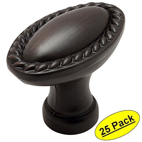 Cosmas 4116ORB Oil Rubbed Bronze Rope / Scroll Hardware Oval