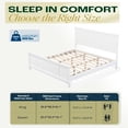 thumbnail image 6 of Christopher Knight Home 85.6" Queen Size Platform Bed with Headboard, Wood Bed Frame, Farmhouse Style, White, 6 of 11