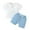 1-Sky Blue27, variant on Oiyii Boys Summer Outfits Cotton-Linen Short Sleeve Henley T-shirt Shorts Set, Sizes 12M-7Y