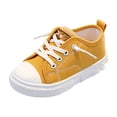 thumbnail image 2 of Shoes for Kids, Toddler Boy Shoes Canvas Sneakers,Easy On and Off Wide Toe Box Lightweight Non-Slip Breathable Walking Shoes for School, Playground, Travel & Outdoor Play, Yellow US-7C/EU-23, 2 of 5
