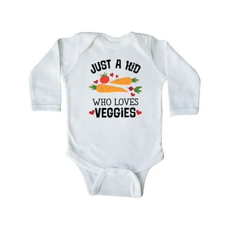 

Inktastic Vegan Vegetarian Gift for Kids Gift Baby Boy or Baby Girl Long Sleeve Bodysuit