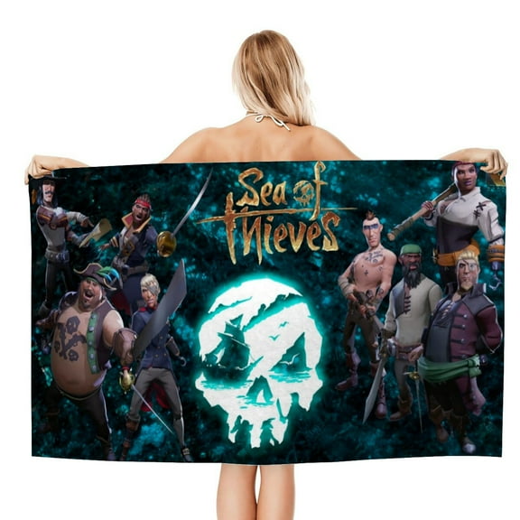 Sea of Thieves Gifts Beach Towel for Women Girl Birthday Inspired Fan Bath Outdoor Music Lover